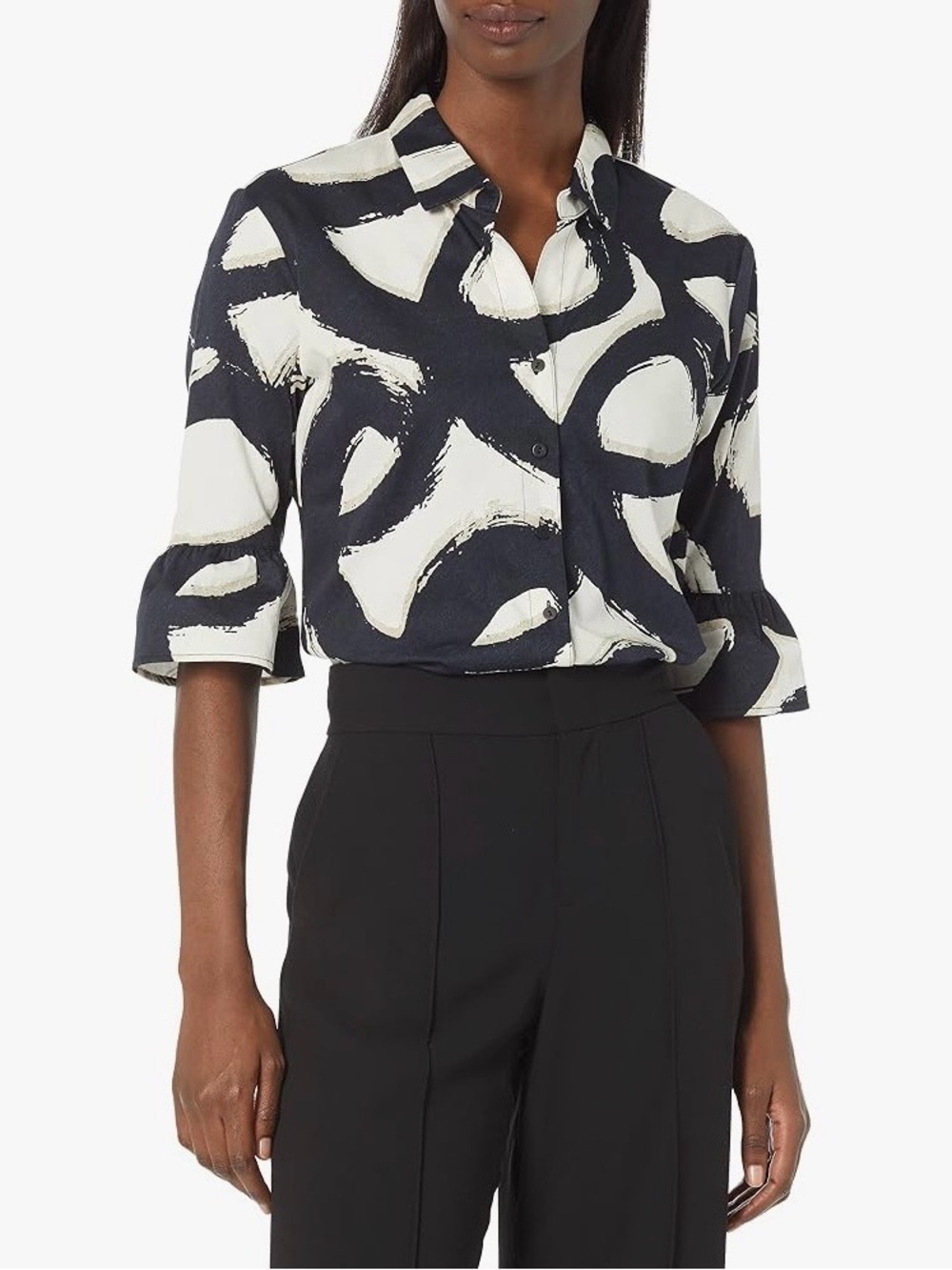 NIC+ZOE Squiggle Stretch Shirt